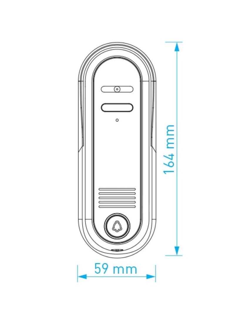 كوماكس كاميرا باب عالية الوضوح للانتركم بدقة 2 ميجا بكسل - Image 3
