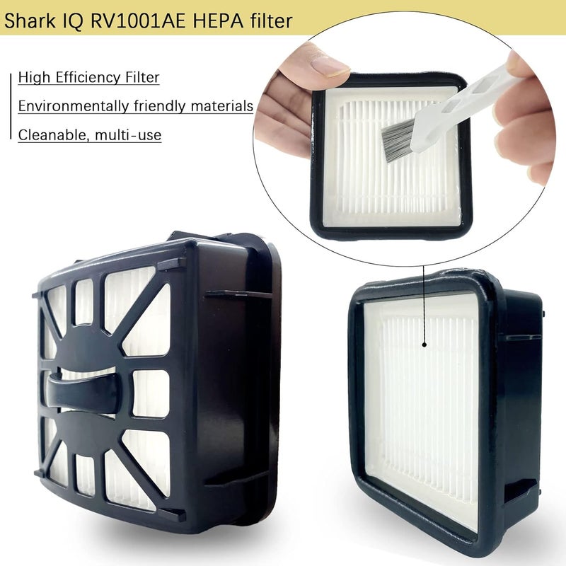 Eifrthe طقم قطع الغيار لروبوت المكنسة الكهربائية Shark IQ RV1001AE، Shark AV911S EZ، AV1010AE RV1000 RV1001 AV970 AV993 AV1002AE UR1000SR UR1005AE، فرشاة رئيسية، مرشحات، فرش جانبية، مرشح أولي - Image 5