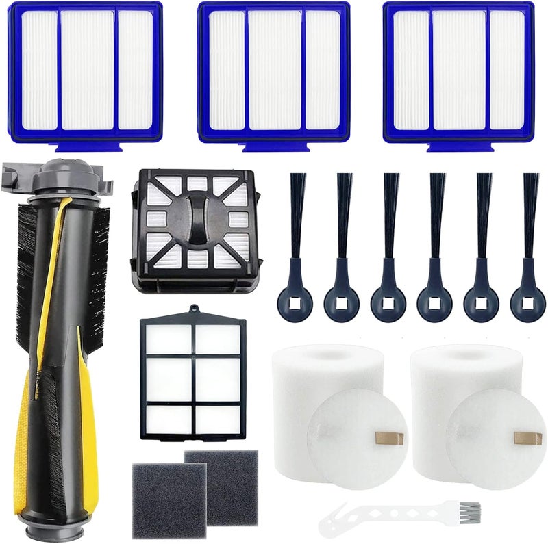 Eifrthe طقم قطع الغيار لروبوت المكنسة الكهربائية Shark IQ RV1001AE، Shark AV911S EZ، AV1010AE RV1000 RV1001 AV970 AV993 AV1002AE UR1000SR UR1005AE، فرشاة رئيسية، مرشحات، فرش جانبية، مرشح أولي - Image 1
