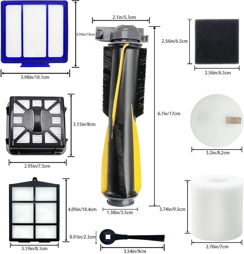 Eifrthe طقم قطع الغيار لروبوت المكنسة الكهربائية Shark IQ RV1001AE، Shark AV911S EZ، AV1010AE RV1000 RV1001 AV970 AV993 AV1002AE UR1000SR UR1005AE، فرشاة رئيسية، مرشحات، فرش جانبية، مرشح أولي - Image 3