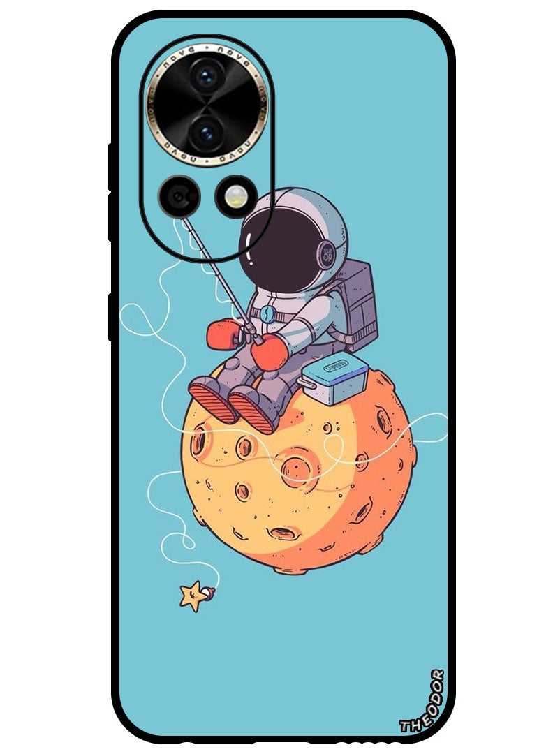 Theodor Protective Case Anti Scratch Shock Proof Bumper Cover For Huawei Nova 12 Astronaut Fishing - Image 1