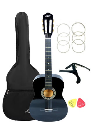 38 inch Nylon-String Classical Guitar with Free Bag/Capo/A Pack of Extra Strings/Picks(C38, Black) - pzsku/Z02E70136620DE4EBE502Z/45/_/1739259002/9c3c080c-8c21-4a3e-bca1-f696d0163e80