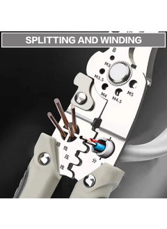uptodateproducts Uptodateproducts Multifunctional Wire Stripper Crimper Cable Cutter Plier Professional Electrical Wire Stripping Tool Self Adjusting Wire Stripper and Cutter for Electrical Cable Cutting  - Image 5