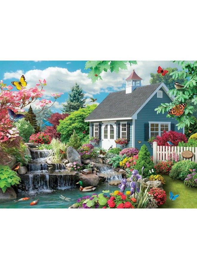 Bits and Pieces 50 Piece Big Piece Jigsaw Puzzle For Seniors 15" X 19" Dream Landscape 50 Pc Spring Flowers Large Lettered Pieces Mental & Physical Dexterity Jigsaw By Alan Giana - Image 2