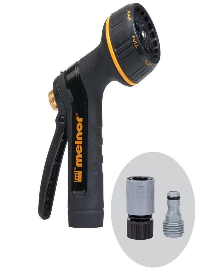 Melnor 65143AMZ Metal 7 Pattern Nozzle Bundle, Black, Yellow - Image 1