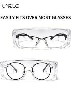 Unique 2 Pcs Clear Safety Glasses - Anti Dust Impact Scratch Resistant Splash Proof Goggles - for Home Lab Workplace, DIY, Lab, Welding, Grinding, CyclingEye Protection  - Image 5