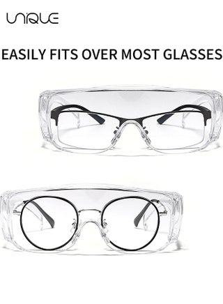 2 Pcs Clear Safety Glasses - Anti Dust Impact Scratch Resistant Splash Proof Goggles - for Home Lab Workplace, DIY, Lab, Welding, Grinding, CyclingEye Protection - view 5