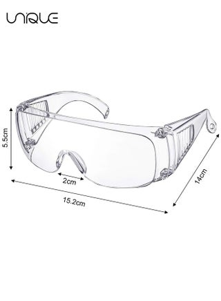 2 Pcs Clear Safety Glasses - Anti Dust Impact Scratch Resistant Splash Proof Goggles - for Home Lab Workplace, DIY, Lab, Welding, Grinding, CyclingEye Protection - view 2