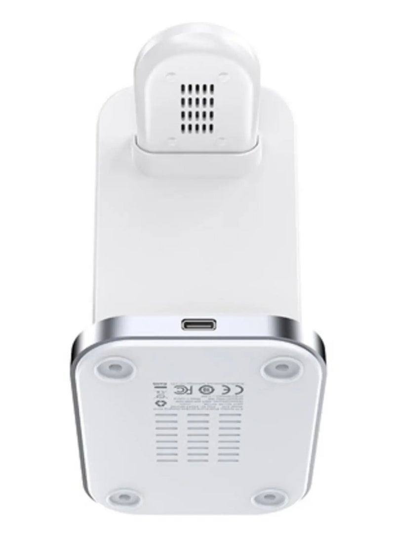TIGER - E15 3-in-1 Wireless Charging Station for iPhone, AirPods, and Apple Watch – Fast and Efficient Charging in One Compact Station – Sleek White Design for Home or Office - Image 1
