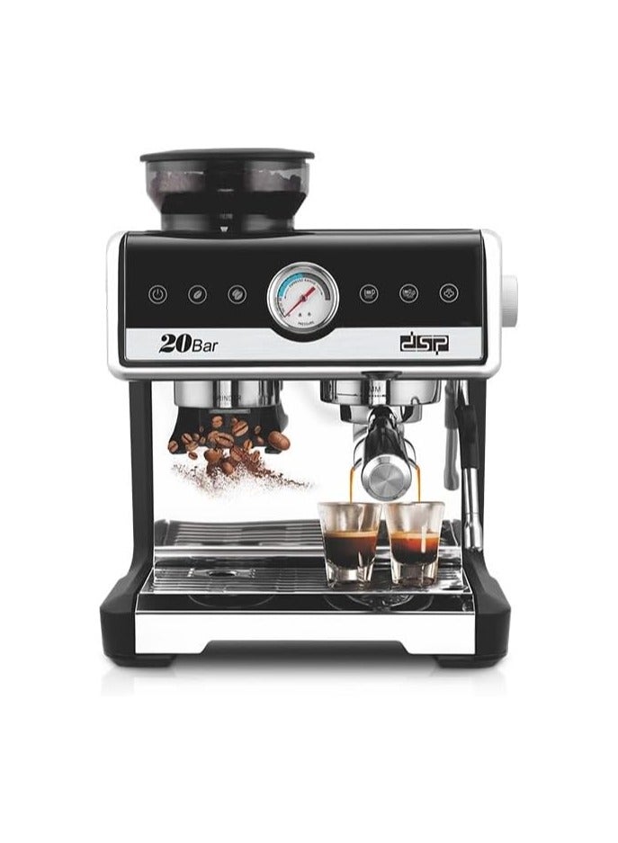 DSP 2in1 Espresso Coffee Maker 2.6L Water Tank 2250W 150W Ulka 20 BAR 4 BAR - Image 1