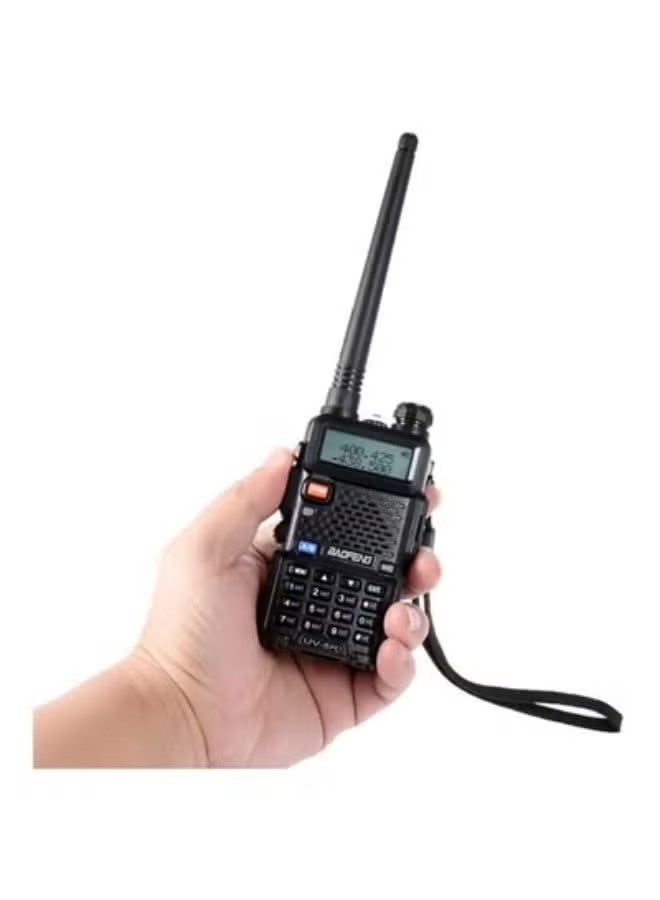 Long-Distance Connectivity, Strong Build, Black Compact Transceiver for Hiking, Security Patrols, Events Management & Professional Clear Communication