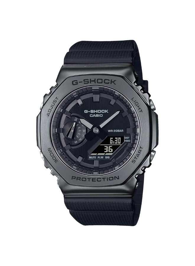 CASIO G-Shock Metal Covered Octagonal Black Resin Band Watch GM-2100BB-1APR  - Image 1