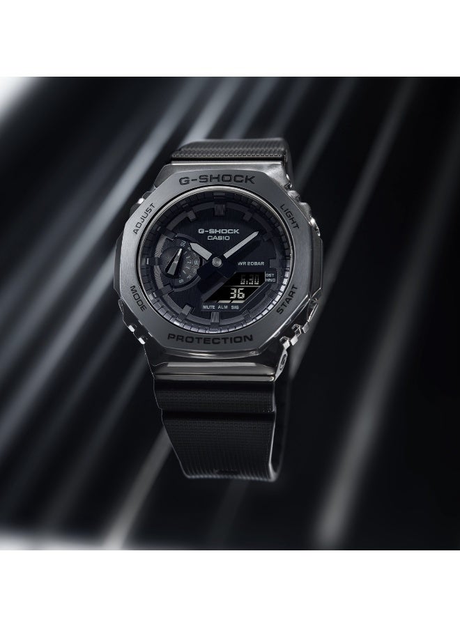 CASIO G-Shock Metal Covered Octagonal Black Resin Band Watch GM-2100BB-1APR  - Image 3