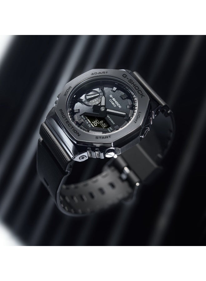 CASIO G-Shock Metal Covered Octagonal Black Resin Band Watch GM-2100BB-1APR  - Image 2