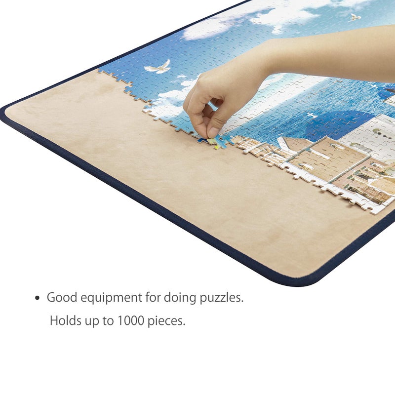 Becko US Jigsaw Puzzle Board, Portable Puzzle Table for Puzzles Storage Saver, Lightweight & Portable, Non-Slip Surface, for up to 1000 Pieces Jigsaw Puzzles (Khaki) - Image 5