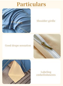 LEOKOR 4PCS Soft Bedding Duvet Cover Set, Skin-Friendly Solid Color Breathable Comforter Set, Include Quilt Cover With Zipper Closure, Bed Sheet and 2 Pillowcase  - Image 4