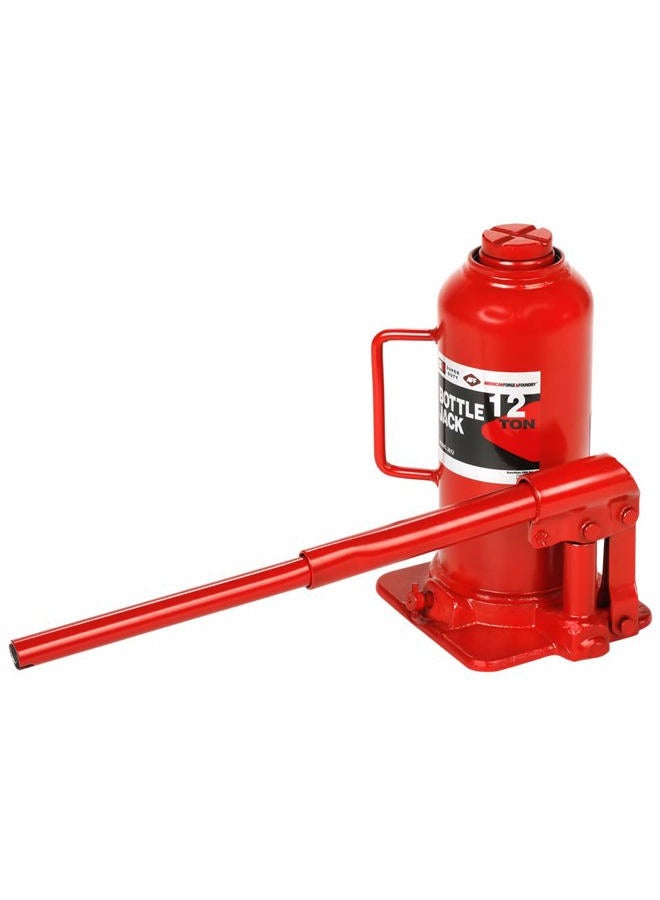 AFF Super Duty 12 Ton Hydraulic Bottle Jack, Manual, Welded Cylinder, High-Grade Steel Construction, Forged and Welded Base, 3612 - Image 1