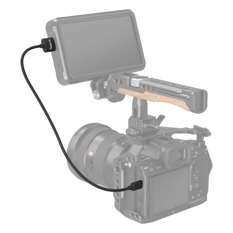 SMALLRIG Micro Ultra Thin HDMI Cable 35cm/1.15Ft (D to A), Super Flexible Slim High Speed 4K 60Hz HDR 2.0, Fit for Sony A7RIII / A6600 / A6500, for FUJIFILM X-T3 / X-T4, for GoPro Hero 7/6/5-3042B - Image 2