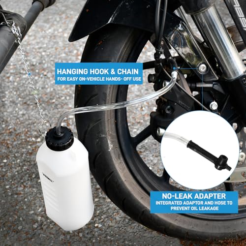 PESIKO 1L Brake Bleeder Bottle One Person, Brake Fluid Bleeding kit with 24 inch Tube and Rubber Connector for Collect Brake Fluid - Image 4