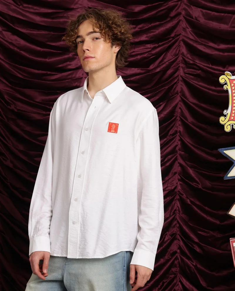 Rare Rabbit Men's Flock Print Slim Fit Shirt