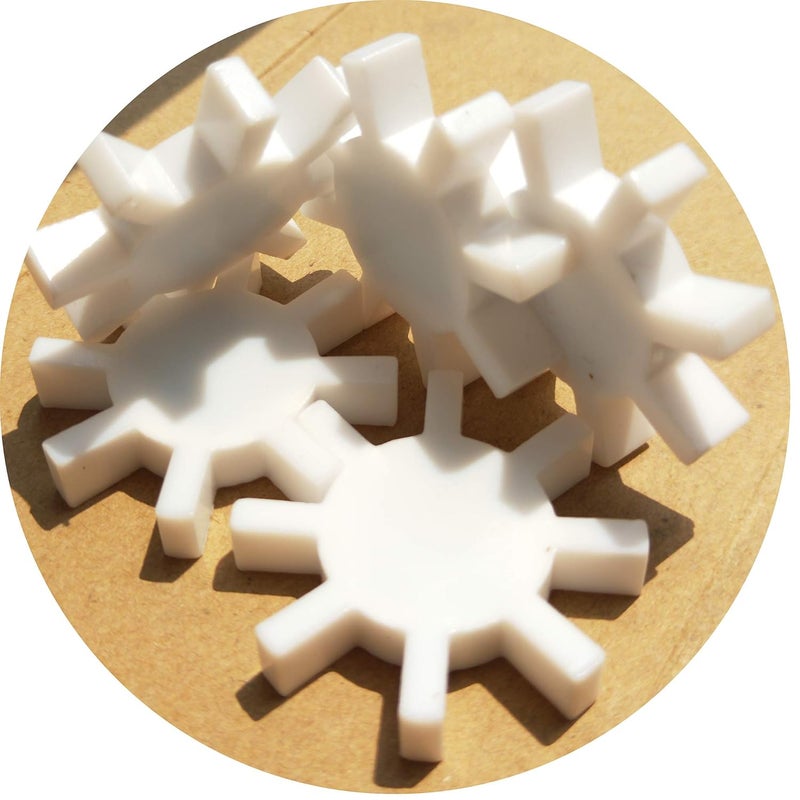 BBTCTY (Set of 3) Magnetic Stirrer Stir Bar PTFE Magnetic Mixer Stir Bars Gear Shape - Image 2