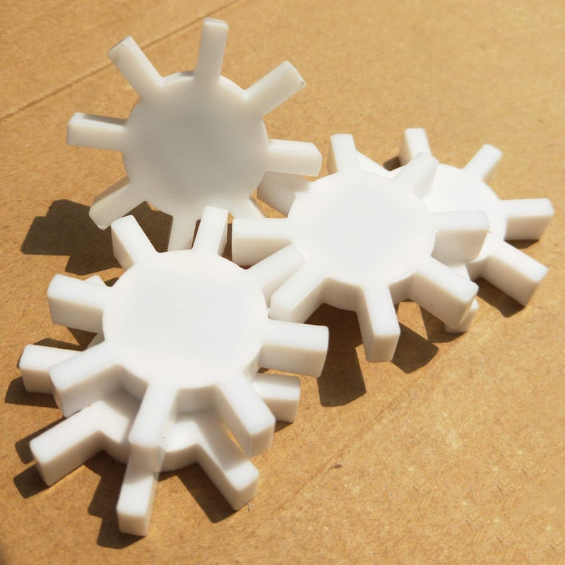 BBTCTY (Set of 3) Magnetic Stirrer Stir Bar PTFE Magnetic Mixer Stir Bars Gear Shape - Image 3