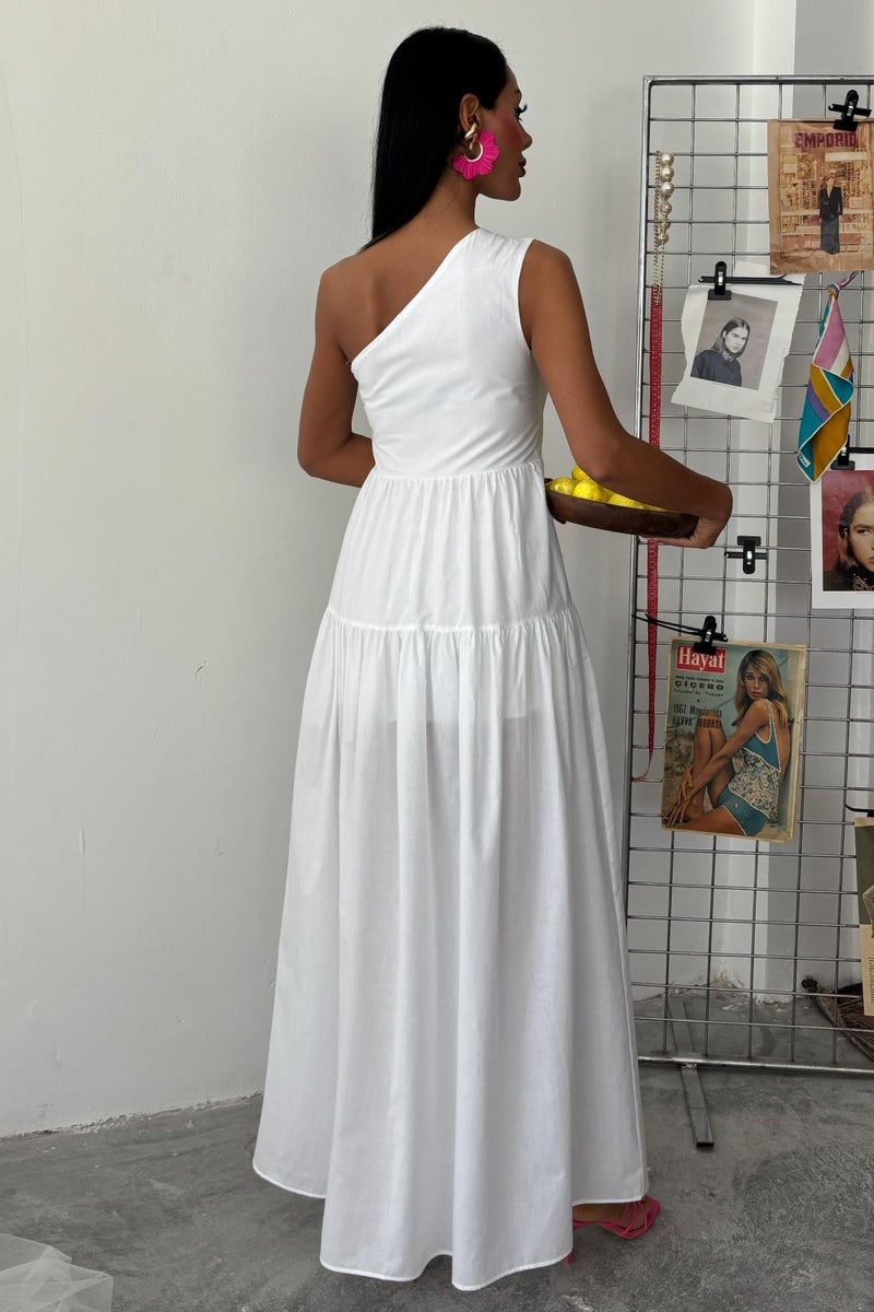 Weshaya فستان نسائي أبيض - Image 4