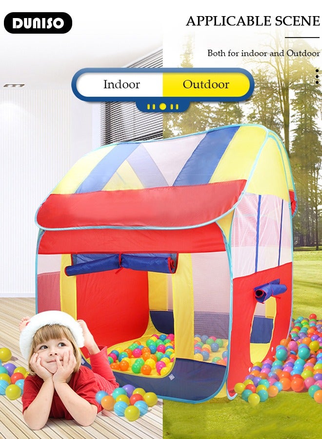 DUNISO خيمة لعب قابلة للطي للأطفال، منزل خيمة للأطفال داخل المنزل مع نوافذ، منزل لعب داخلي وخارجي قابل للغسل والتنفس، سهل الإعداد والتخزين، لعبة عيد ميلاد مثالية للبنات والأولاد في العطلات وأعياد الميلاد - Image 3