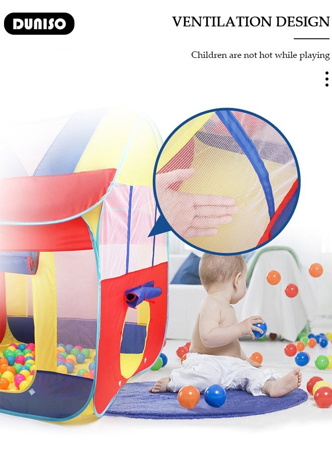 DUNISO خيمة لعب قابلة للطي للأطفال، منزل خيمة للأطفال داخل المنزل مع نوافذ، منزل لعب داخلي وخارجي قابل للغسل والتنفس، سهل الإعداد والتخزين، لعبة عيد ميلاد مثالية للبنات والأولاد في العطلات وأعياد الميلاد - Image 5