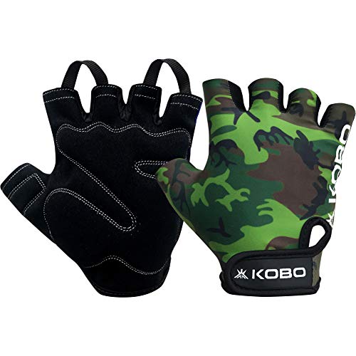 Kobo WTG-30-LARGE Weight Lifting Gym Gloves Camouflage Hand Protector for Fitness Training - Image 1