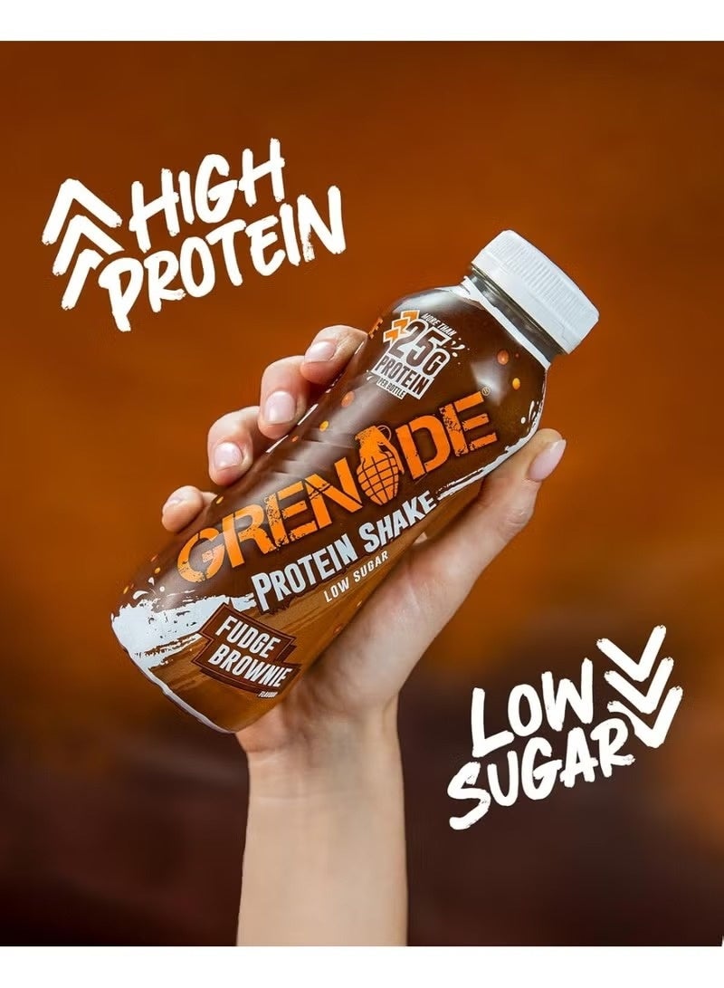 Grenade Protein Shake Fudge Brownie 330ml – 8 Pack (24g Protein) - Image 4