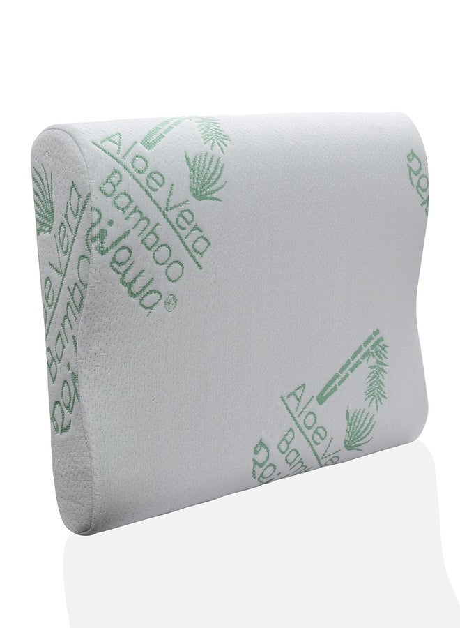 RENEWA Cervical Pillow for Neck Pain Memory Foam with Bamboo Cover for Spondylitis Neck & Shoulder Pain, Orthopedic Memory Foam Pillow for Sleeping with Washable Cover White - Image 3