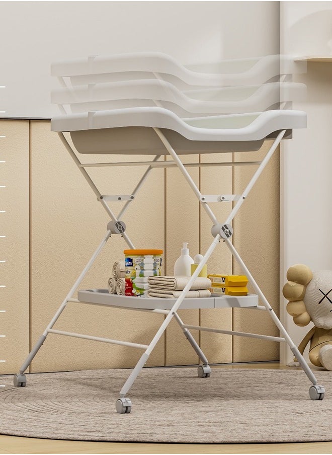 Cute Baby - Foldable Portable Diaper Changing Station With Wheels - Image 1