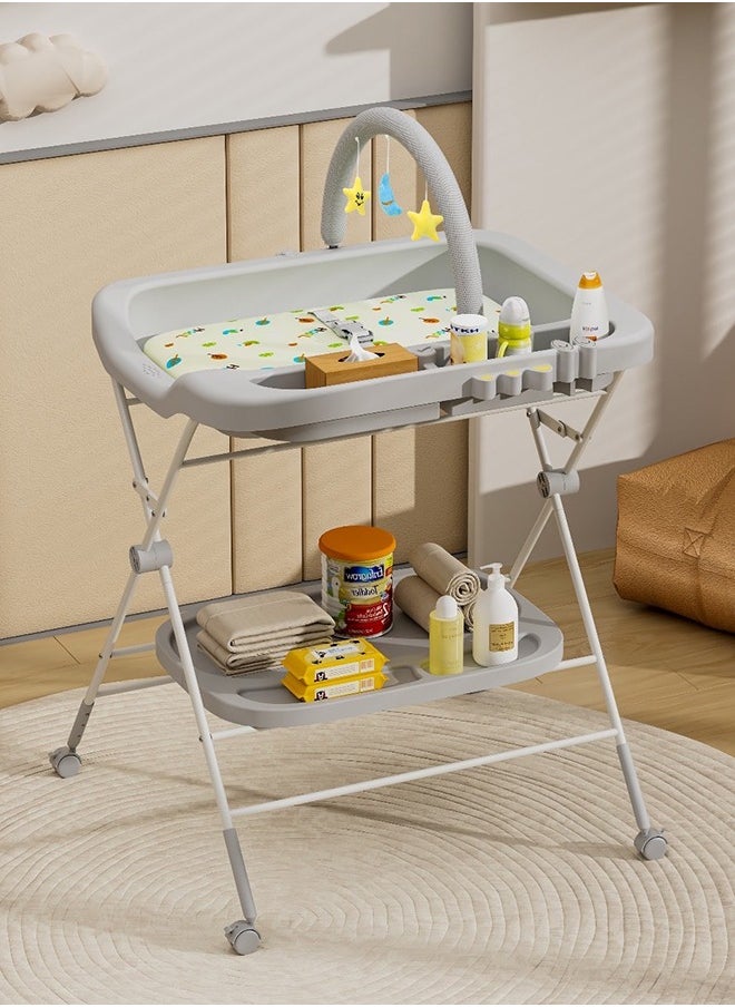 Cute Baby - Foldable Portable Diaper Changing Station With Wheels - Image 1