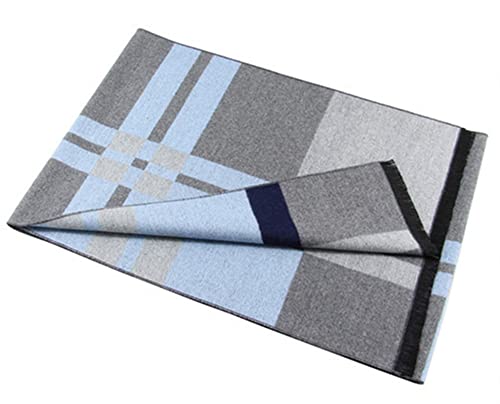 Rdylymx Men's Scarves Classic Arrival Winter Plaid Scarf Tassel Edge Soft Warm Scarf - Image 4