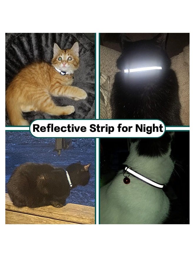 Generic - Airtag Cat Collar Breakaway with Bell,Reflective Kitten Collar with Apple Airtag Cat Collar Holder,0.4 Inches in Width and Lightweight Adjustable safety clasp, male and female cats, pet supplies, accessories, Gifts (black) - Image 1