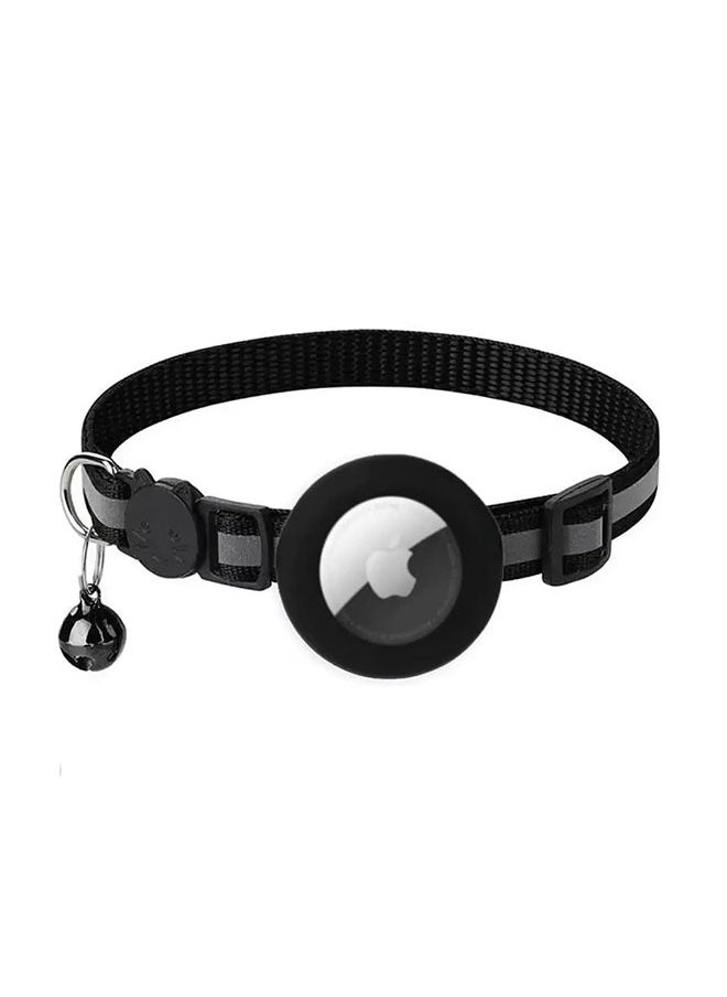 Generic - Airtag Cat Collar Breakaway with Bell,Reflective Kitten Collar with Apple Airtag Cat Collar Holder,0.4 Inches in Width and Lightweight Adjustable safety clasp, male and female cats, pet supplies, accessories, Gifts (black) - Image 1