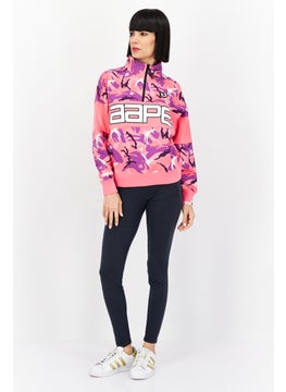 Women High Neck Long Sleeve Sweatshirt, Pink - pzsku/Z02E7FC248584B362DFBCZ/45/_/1724350915/a0eae294-b5a0-4667-840c-0e69b7ec4244