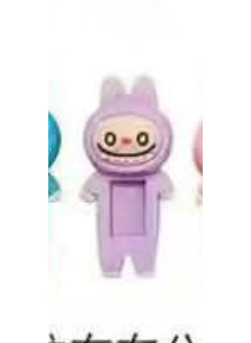 Labubu Hipsters Blind Box Set  Cute PVC Cartoon Figure Dolls, Attachable Phone Stickers, Mystery Collectible Toys for Car & Desktop Decoration, Removable Adhesive, Trendy Mini Figurines, Surprise Gift for Fans - Image 2