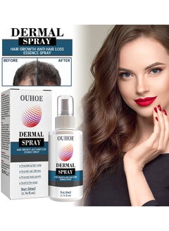 OUHOE Hair Growth Spray, Hair Growth Anti Hair Loss Essence Serum Spray, Ultra Hair Growth Formula Serum Spray, Damaged Dry Hair, Hair Regrowth For Thicker Longer Fuller Hair With Castor Oil Ginger 50ML  - Image 2