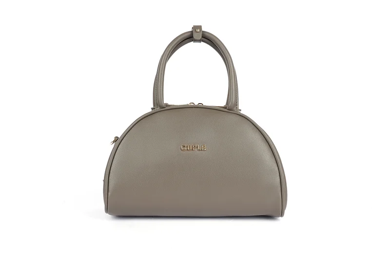 كابلي حقيبة يد نصف دائرية جلد صناعي