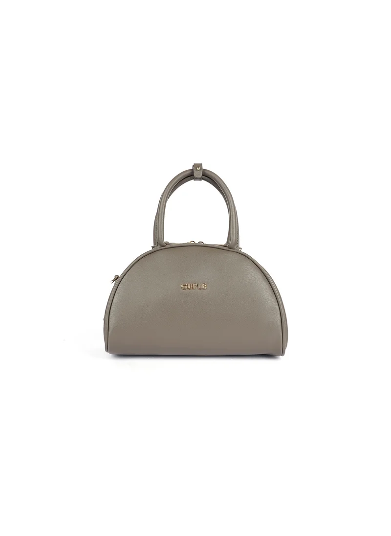 Cuple Semi-circular faux leather handbag
