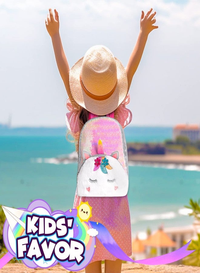 PinkSheep Mini Backpack for Kids Girls, Toddler Bag Backpacks, Cute Lightweight Preschool for Kindergarten 3-10 Years Old Girl(Unicorn) - Image 4