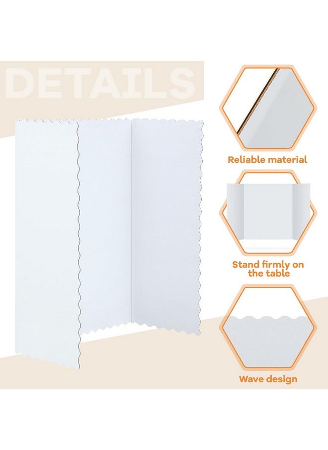Henoyso 12 Pieces Tri Fold Poster Boards,Lightweight Science Display Boards,Trifold Presentation Display Board For Science Fair Project(22 X 38 Inch,White)  - Image 4
