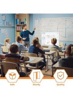 Henoyso 12 Pieces Tri Fold Poster Boards,Lightweight Science Display Boards,Trifold Presentation Display Board For Science Fair Project(22 X 38 Inch,White)  - Image 5