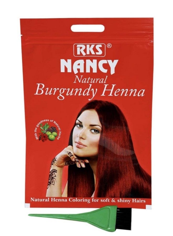 RKS Natural Nancy Hair Colour for Women & Men | Burgundy Herbal Hair Colour | 100% Herbal Henna Powder for Hair | Ammonia-free Hair Colour Powder - 400g (Pack of 2) - Image 2