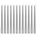 Mega Candles 12 pcs Unscented Silver Taper Candle | Hand Poured Wax Candles 10" x 7/8" | for Home DÃƒÂ©cor, Wedding - Image 2