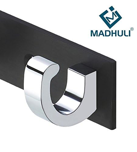 MADHULI Exclusive 5-hook Rail, Black, Powder Coated Glossy Finish - Image 5