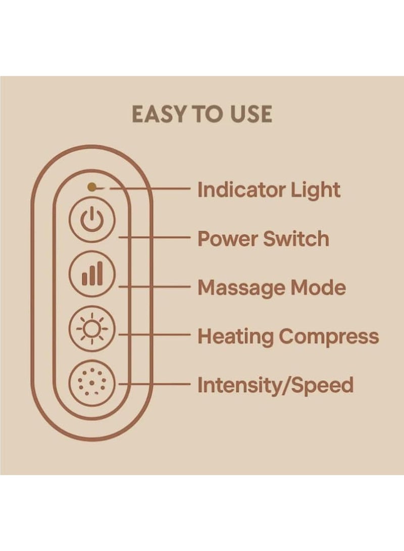 Arabest Cordless Neck Massager with Heat, 2026 New Neck and Shoulder Massager for Pain Relief Deep Tissue, Multifunctional Massage Shawl, 45/50° Steady Heat, 3-Speed Massage, Gift for Mom Dad (Coffee) - Image 5