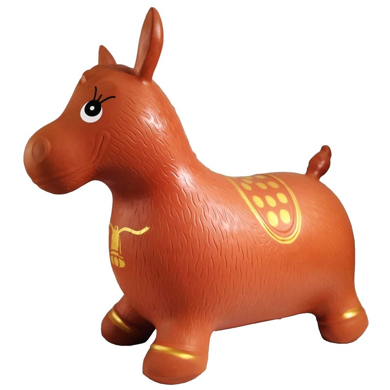 AppleRound Inflatable Rideon Bouncy Animal Hopper  Horse Cow or Unicorn  Kids Space Hopper Bouncer with Hand Pump  Jumping Toy for IndoorOutdoor Play - Image 3